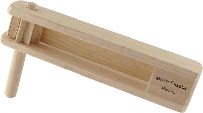 More Fiesta Large Wooden Mexican Matraca Noisemaker - 11" Long Ratchet - Image 1